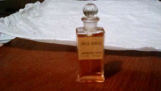 Iris Gris By Jacques Fath France Bottle Long Glass Stopper Mini Size