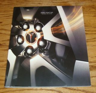 2009 Pontiac Full Line Deluxe Sales Brochure 01/09 G8 G6 G5 G3 Vibe