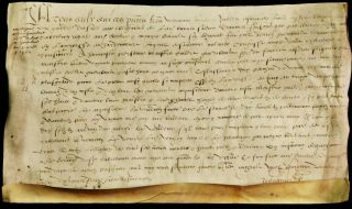1564 Rare Document Made Under The Reign Of King Charles Ix 455 Years Old