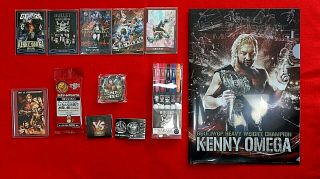 Kenny Omega,  Bullet Club.  Wrestling,  Japanese Trading Cards,  Pen,  Folder,  Prepaid Card