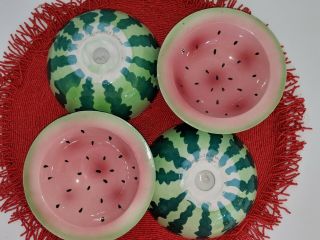 Holt Howard Vintage Mid Century Watermelon Bowls 1959 Set Of 4