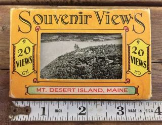 Antique Souvenir Views Box Set Of Small Photos Mt Desert Island Maine Bar Harbor