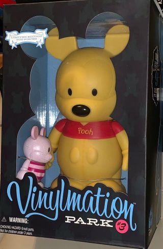 Vinylmation Park 3 Series Le 500 Winnie The Pooh & Piglet - 9 " 3 " Inch Box Set