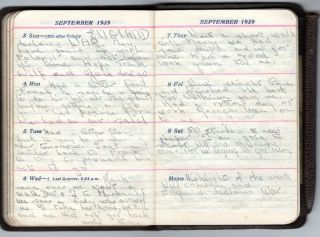 1939 Handwritten Diary Kimberely England Wwii Era Elsie Smith Trip To Skegness