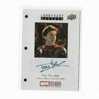 Tom Holland 2019 Upper Deck Marvel Studios First Ten Years Autograph With Bonus