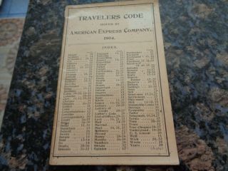 Antique Travelers Code Book/cipher Code/time Calendar/steamship Lines,  Etc/1904