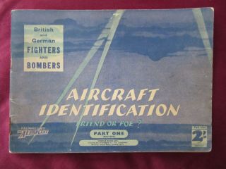 1940 Ww2 Aircraft Identification Book Part 1 British & German Fighters Fc69