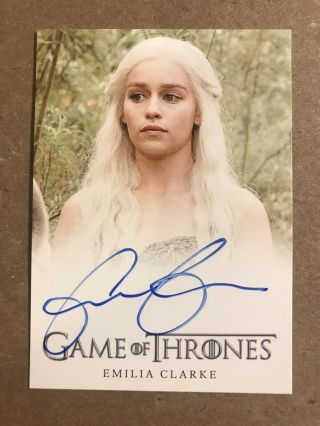Emilia Clarke 2012 Game Of Thrones Season 2 Autograph Auto Daenerys Targaryen