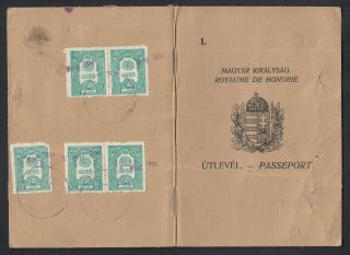 Hungary Passport With Multiple Visas And Several Revenue Stamps Sb11