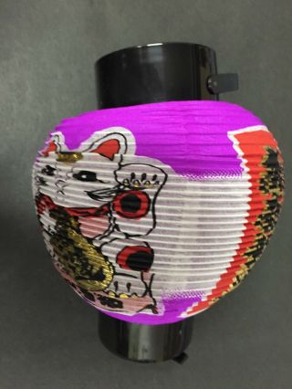 Japanese Paper Lantern Maneki Neko Lucky Cat Prosperous Business 250mm JAPAN 5