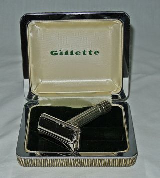 Vintage Gillette 1953 Y1 President Safety Razor With Origial Case,