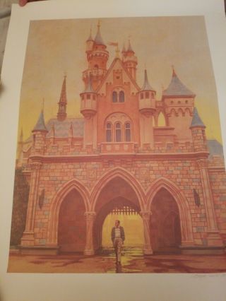 Walt Disney Footsteps Lithograph Signed Charles Boyer Limited Edition