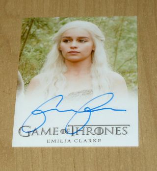 2013 Rittenhouse Game Of Thrones Season 2 Autograph Auto Emilia Clarke Daenerys