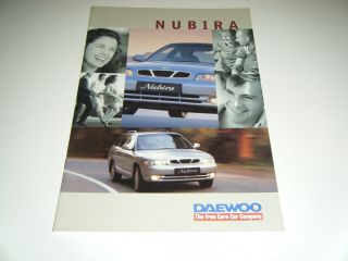 Vintage 1999 Daewoo Nubira Car Sales Brochure