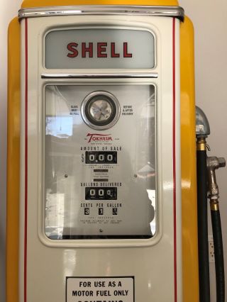 Authentic Tokheim 39 Shell Gas Pump from 1938 - 1958 4