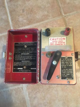 Vintage Vme 225a Blasting Machine Explosive Dynamite Detonator Switch Box