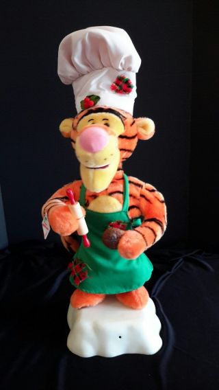 Telco Motionette Tigger Animated Talking Christmas Chef Baking Cookies