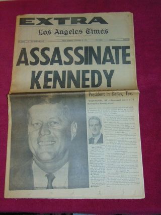 Nov.  22,  1963 L.  A.  Newspaper: Ill - Advised John F.  Kennedy Assassination Headline