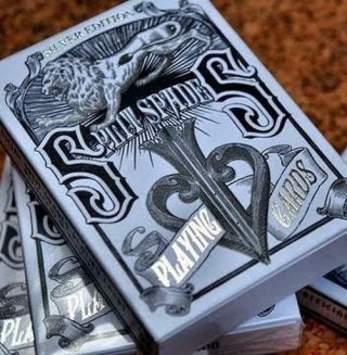 David Blaine Split Spades Playing Cards Silver Edition Rare Deck