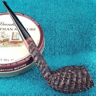 TOM ELTANG MOON CUTTY FREEHAND Danish Estate Pipe RING GRAIN RUSTIC 3
