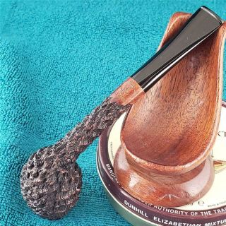 TOM ELTANG MOON CUTTY FREEHAND Danish Estate Pipe RING GRAIN RUSTIC 5