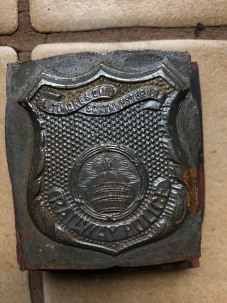 The Baltimore & Ohio Southwestern RR Police badge die and force (mold) 10