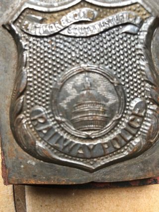 The Baltimore & Ohio Southwestern RR Police badge die and force (mold) 9
