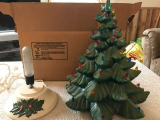 Vintage Ceramic Christmas Tree 16 " Inch Lighted