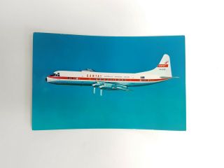 Airline Issued Qantas Empire Airways Prop Jet Electra Inflight Postcard