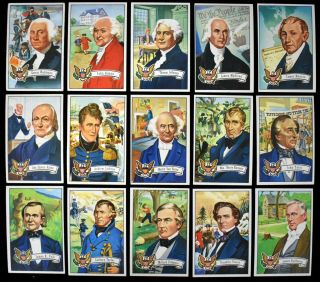 1956 Topps Us Presidents Complete Card Set Ex,  (36 Cards)