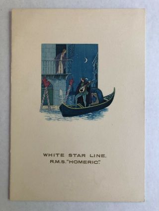 Rare 1931 White Star Line Homeric Dinner Menu | Gala Night