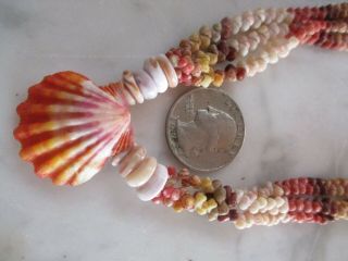 Sunrise Kahelelani shell necklace.  Incredible Fire Red Sunrise/AAA Quality 2