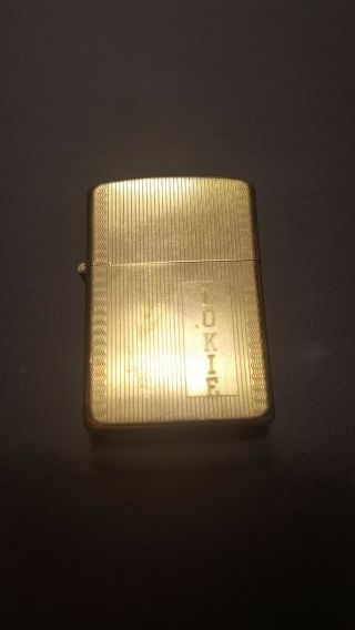 Vintage Zippo " Lokie " 10kt Gold Filled Lighter