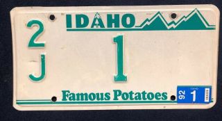 1991 Idaho License Plate