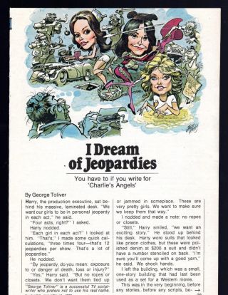 1977 Tv Article Charlies Angels George Tolliver Script Writer Jack Davis Art