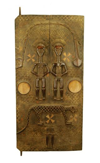 Baule Granary Door 58 - 3/4 " - Ivory Coast African Tribal Art
