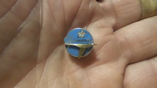 Vintage Grumman 10 Year Service Pin With Diamond 10k Gold