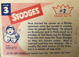 Fleer Complete Numbered Set 1959 three stooges trading cards (96 Cards) 5