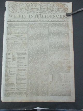 Nov 5,  1782 The Connecticut Courant & Weekly Intelligence: American Revolution,