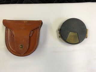 Vintage Keuffel & Esser Co.  Land Surveyor Survey Compass In Leather Case