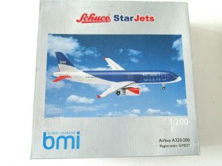 Schuc0 1:200 Scale Bmi Airbus A320 - 200 Reg G - Midt Boxed As Pictures