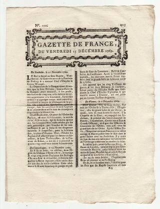 1769 Dec.  15,  French Gazette,  Boston Letters,  Colony Residents Assembly