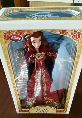 Disney Store Limited Edition Winter Belle 17” Doll Beauty And The Beast