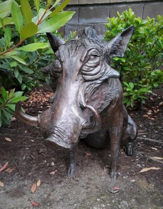 Bronze Life - Size Sculpture Warthog