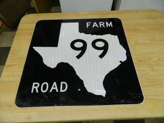 Authentic Retired Texas Farm Road 99 Highway Sign Karnes Atascosa County