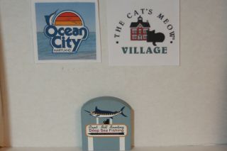 Capt Bill Bunting Fishing Sign Ocean City Maryland Cats Meow Village