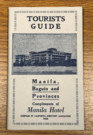 1926 Tourist Guide To Manila Baguio Provinces Philippine Island Railroad Maps