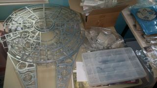 Deagostini Millenium Falcon.  Partly built.  With magazines and extra photetch. 2