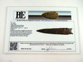 Fine 7 1/4 inch Missouri Dalton Point with Arrowheads Artifacts 7