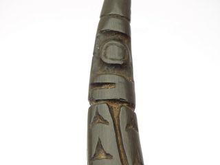 19th C.  Northwest Coast Native American Indian Tlingit Carved Horn Feast Spoon 4